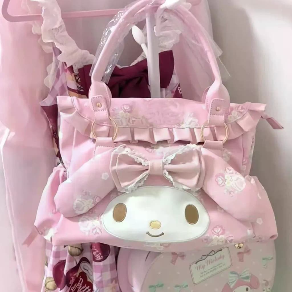 Mulheres Cute Handle Bolsa Estudante Doce Sacola De Grande Capacidade