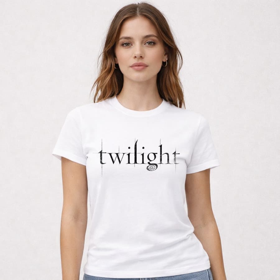 Camiseta Feminina Crepúsculo Estampa Logo Minimalista Blusa Twilight Casual Básica
