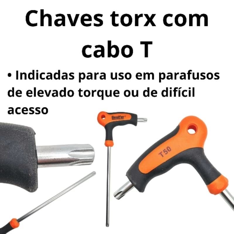 Chave torx cabo T T20 T25 T30 Bestfer