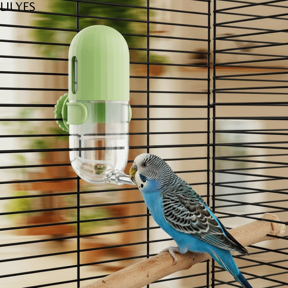 LILYES Dispensador De Água Para Pássaros , Bebedor Automático Suspenso À Prova De Vazamento , Bebedouro Com Gaiola Trava