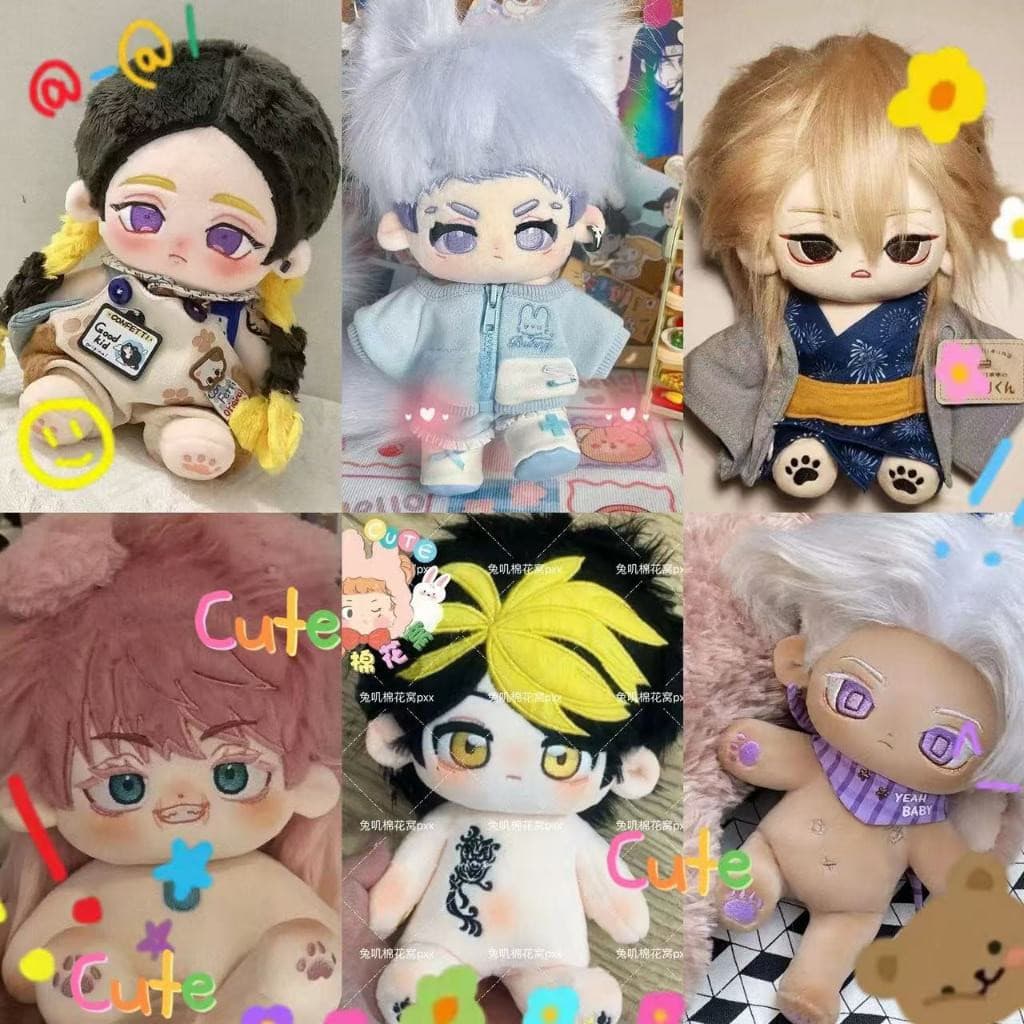 20cm boneca de bambu brinquedo de pelúcia Anime conjunto tóquio vingadores crianças vestir brinquedo