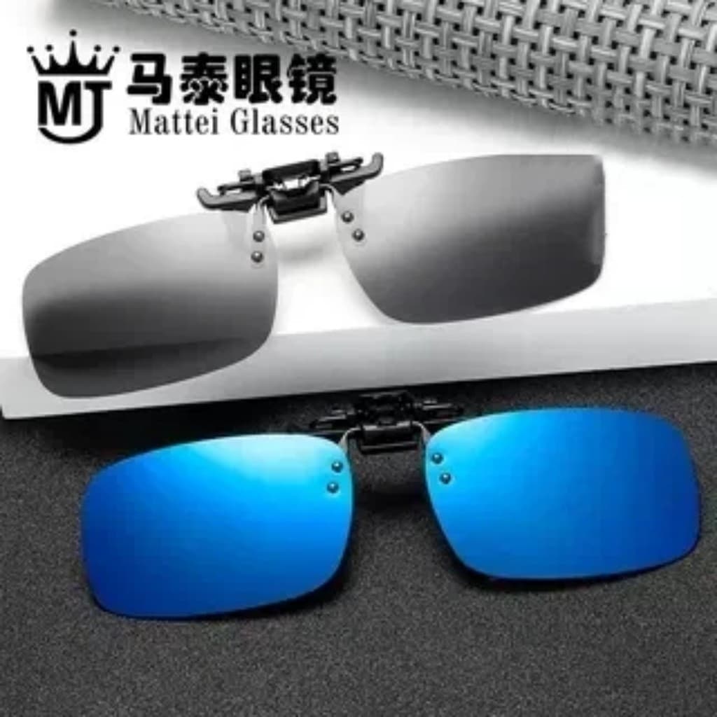 Novo estilo polarizado óculos de sol clipe masculino feminino motorista condução óculos de visão noturna pode Flip Up cl