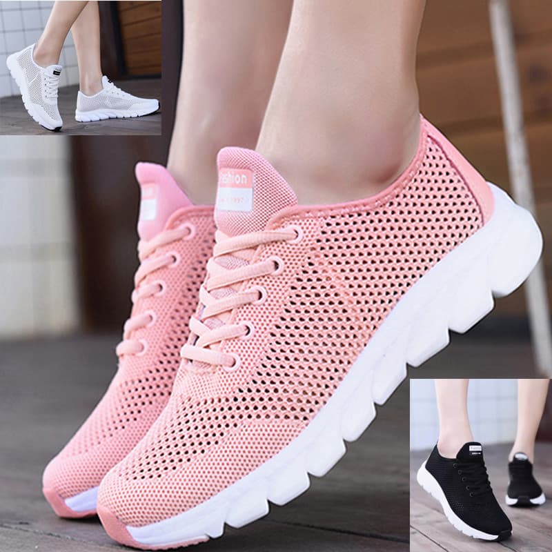 Beamon sapatos femininos verão malha tênis casuais sapatos de malha respirável desodorante tênis de corrida sola macia l