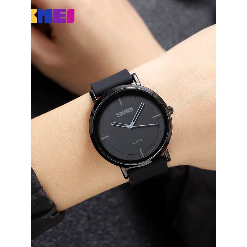 Momento beleza skmei Casual moda simples relógio masculino estudante na moda fita de Silicone relógio de quartzo à prova