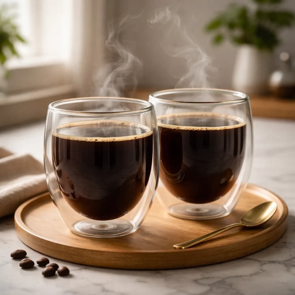 Jogo 2 Copos Vidro Parede Dupla 250ml Café Chá Cappuccino Isolamento Térmico Borossilicato Xícara Transparente