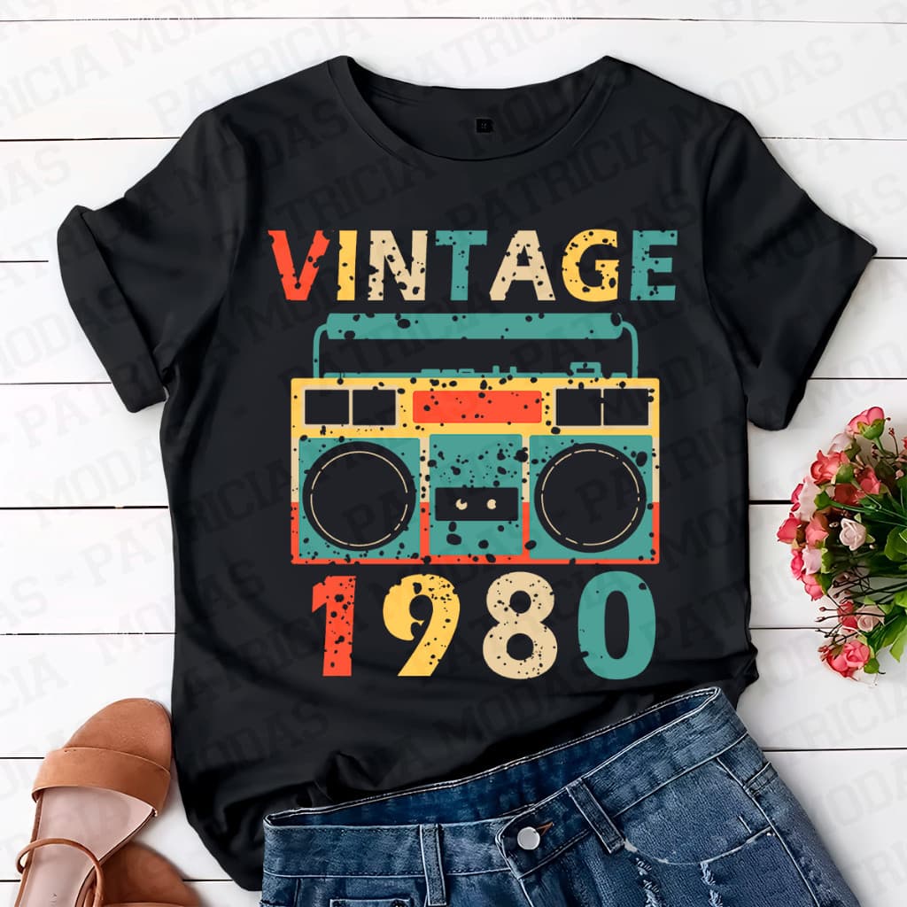 [Camiseta Premium em Algodão Puro]SISI Camiseta Unissex 100% algodão, Vintage 1980 - 1988, classic. P ao G3 - Raquelli