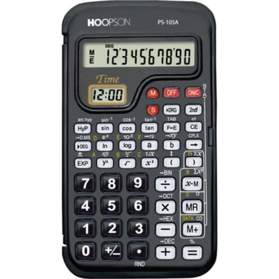 CALCULADORA CIENTÍFICA 56 FUNÇÕES VISOR DE 10 DÍGITOS HOOPSON - PS-105A