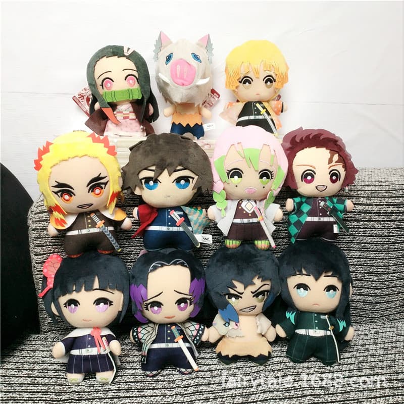 Boneca de pelúcia Demon Slayer Nezuko Tanjiro Inosuke Boneca de pelúcia de cabeça grande