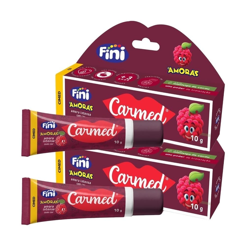 2 hidratantes labiais Carmed Fini Amora Intensa