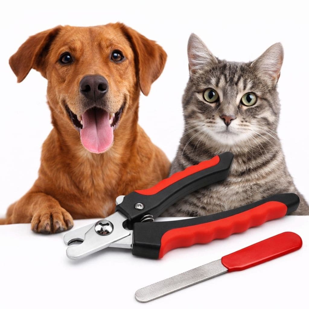 Alicate Cortador de Unha com Lixa Kit Higiene Patinha para Cachorro Gato Pet