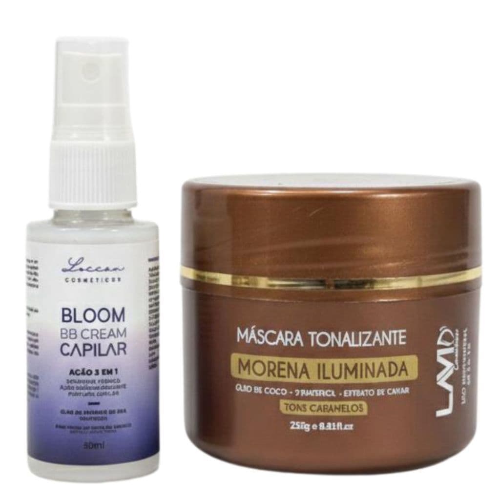 Kit Mascara Morena Iluminada Lavid + BB Cream Capilar Loccan