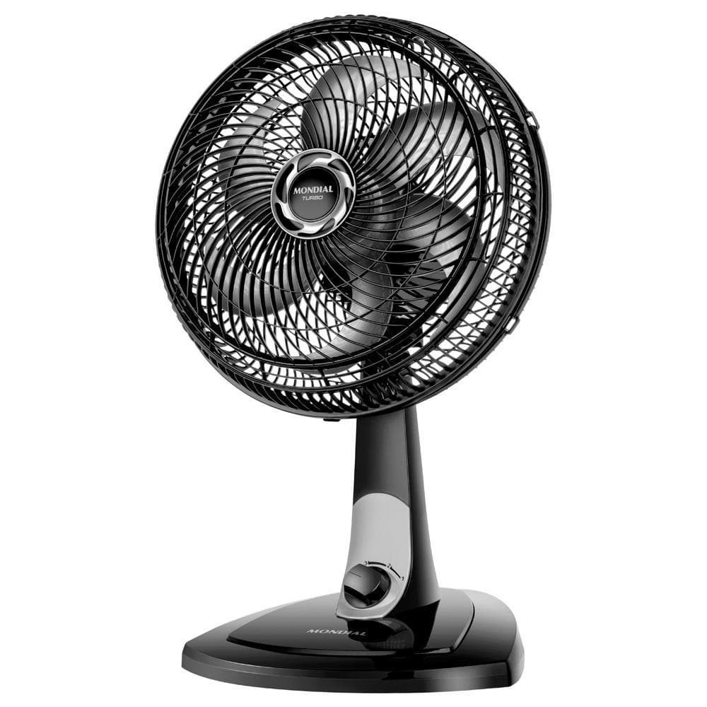 Ventilador de Mesa 30cm Turbo Mondial Preto/Prata 60W VT-30-NB