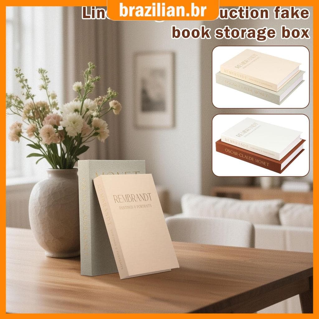 2 Pçs Lindos Livros Decorativos Caixas De Livro Falso Conjunto Sua Mesa De Café Estante Decoração SHOPCYC9823