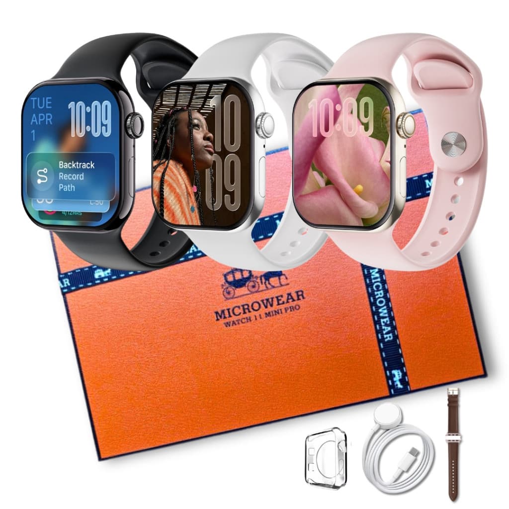 OFERTA New Smartwatch Microwear W11 Pro Mini 42mm Série 11 IA 1GB AMOLED WhatsApp + Prova D’Água - 2026