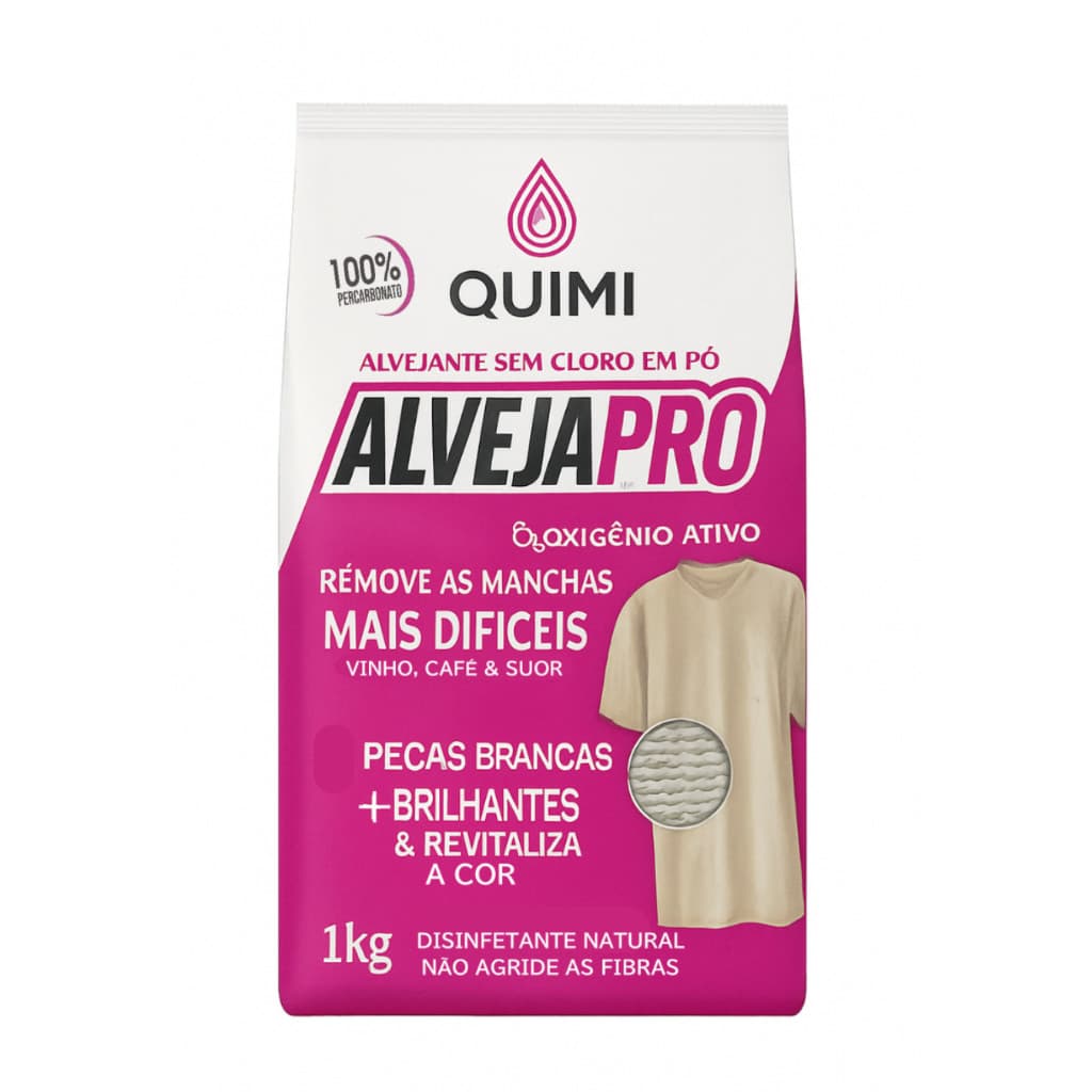 Alvejante Sem Cloro AlvejaPRÓ 1KG Branqueador de Roupas