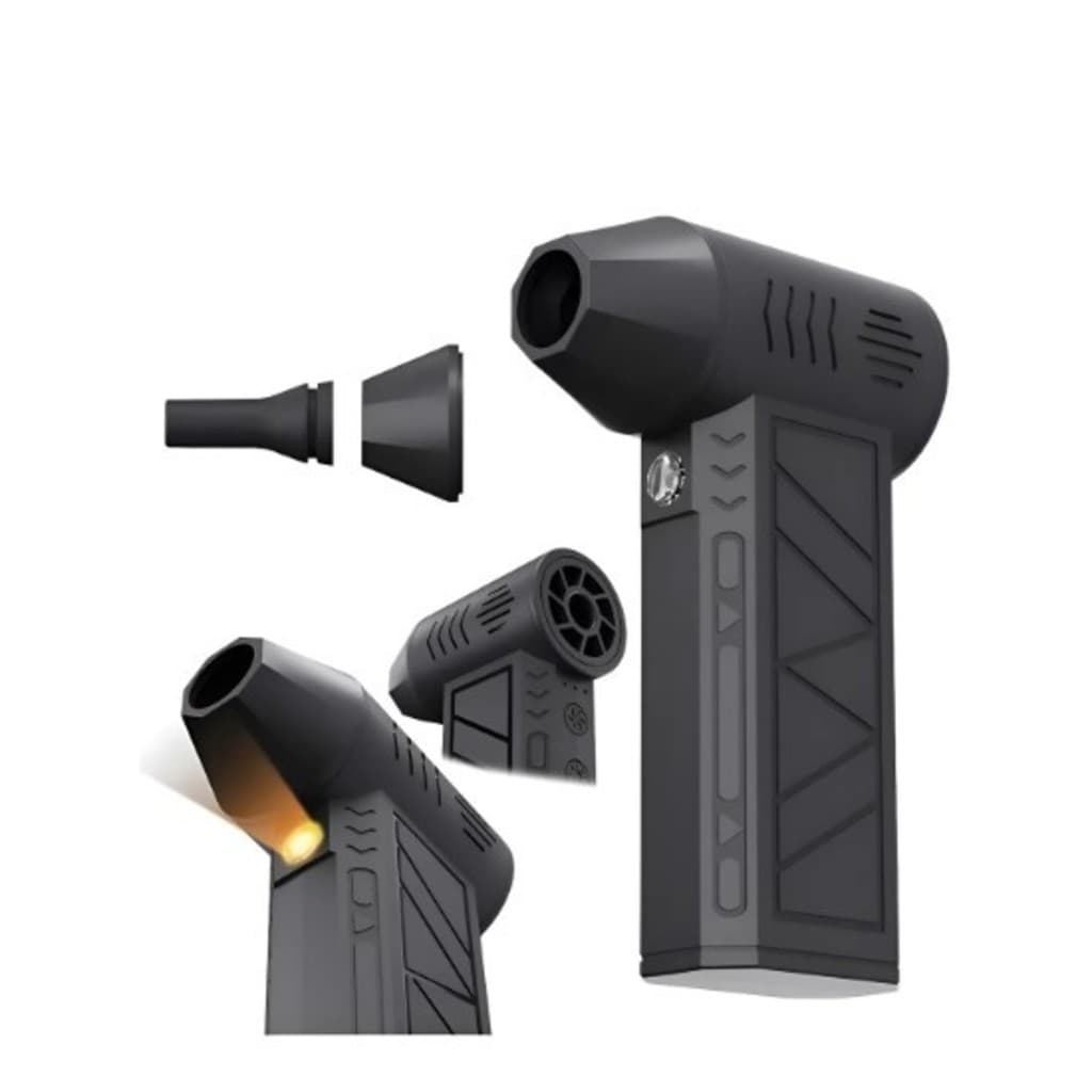 Mini Soprador Turbo Jet Alta Potência Recarregável Usb Preto