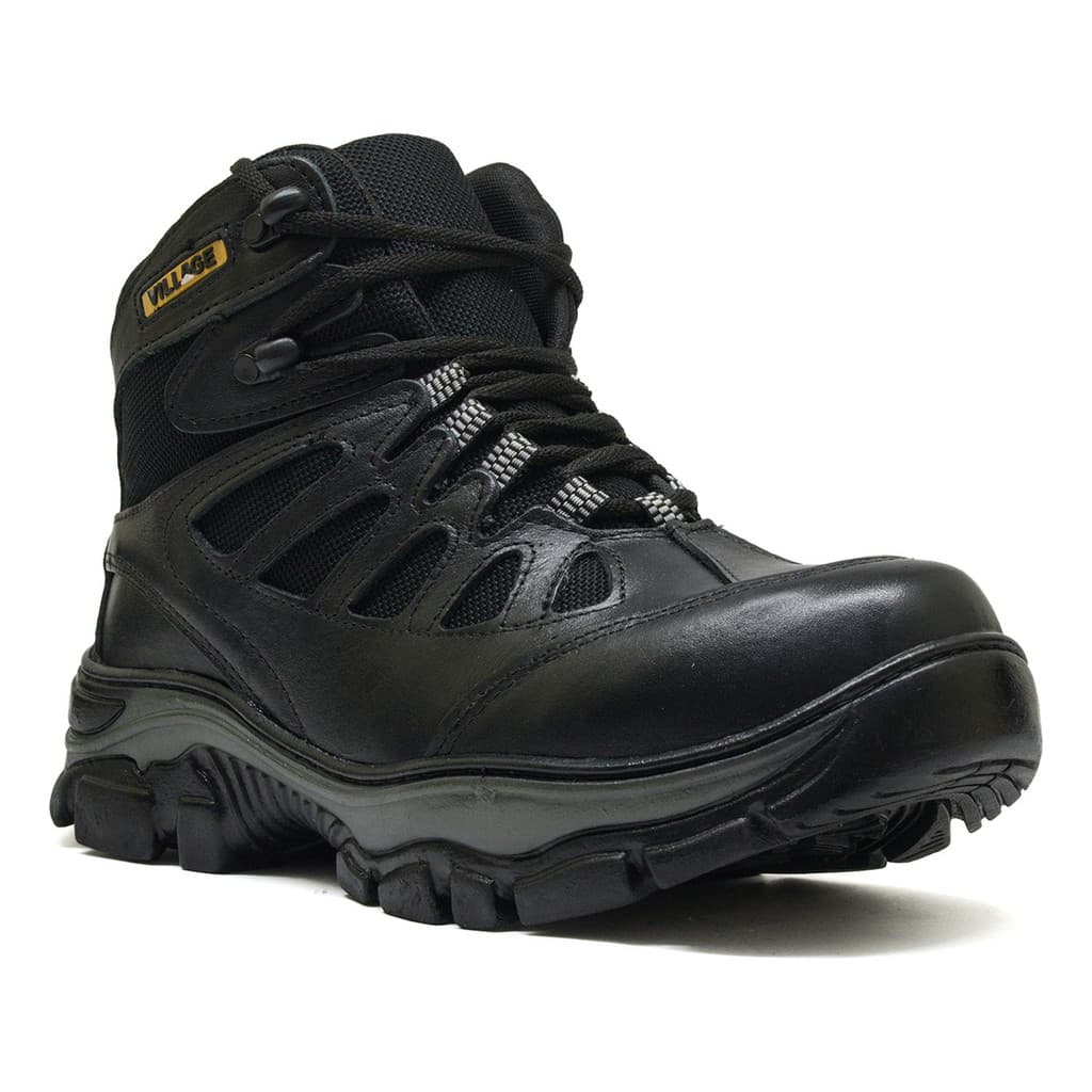 Tênis Botina Adventure Couro Reforçado Conforto Palmilha Gel