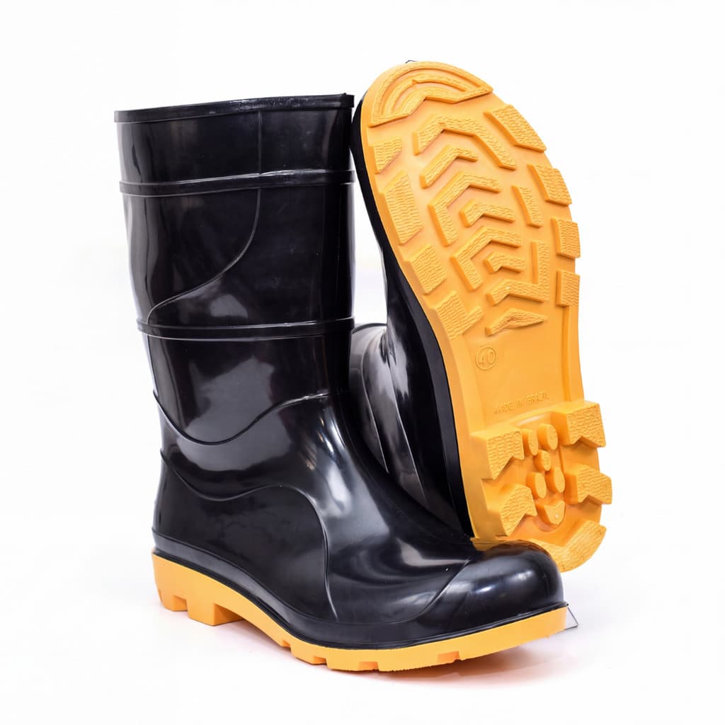 Bota Galocha PVC Impermeável Motoboy Chuva Antiderrapante Resistente