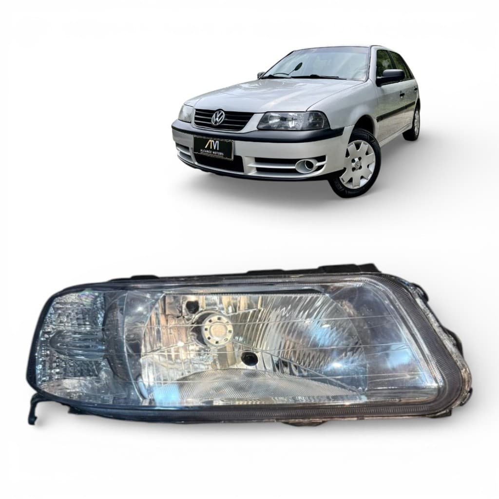 Farol Gol GIII Mascara Cromada Monopar Foco Simples Direito