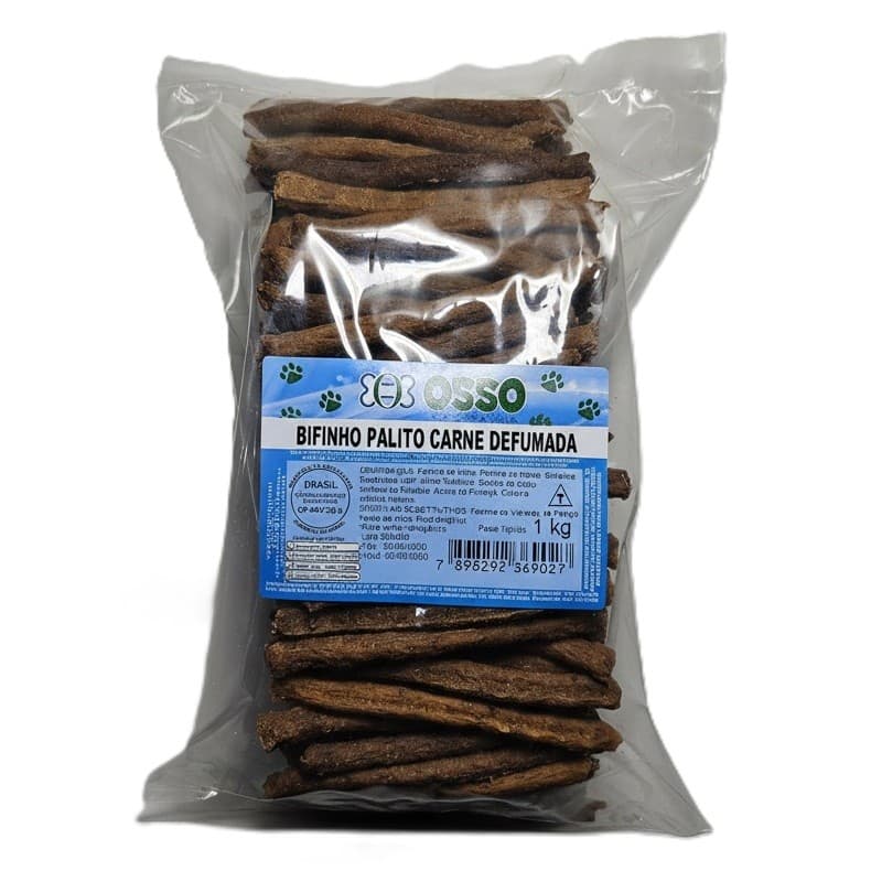 Bifinho Macio Palito - Osso e Companhia - Sabor Carne Defumada - 1 Kg