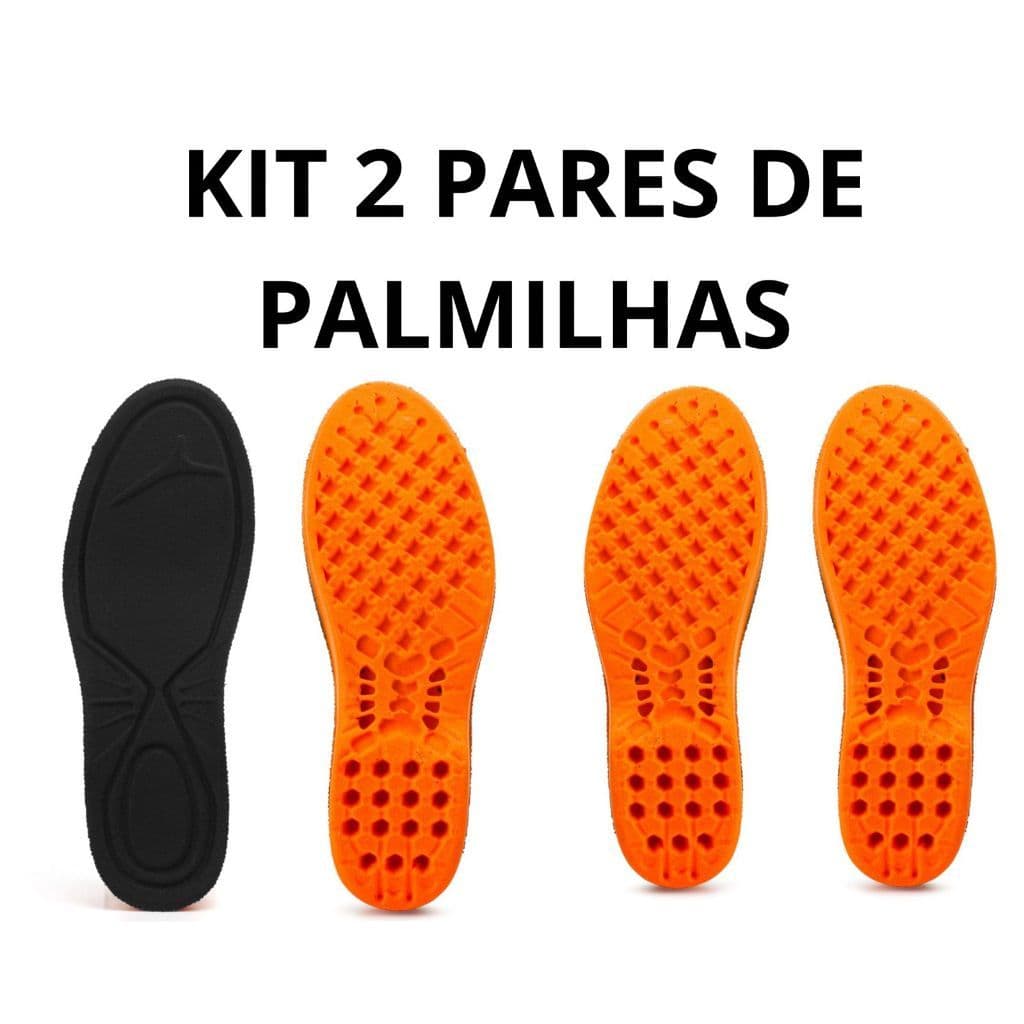 Kit 2 pares palmilha gel ortopédica conforto e maciez para seus pés