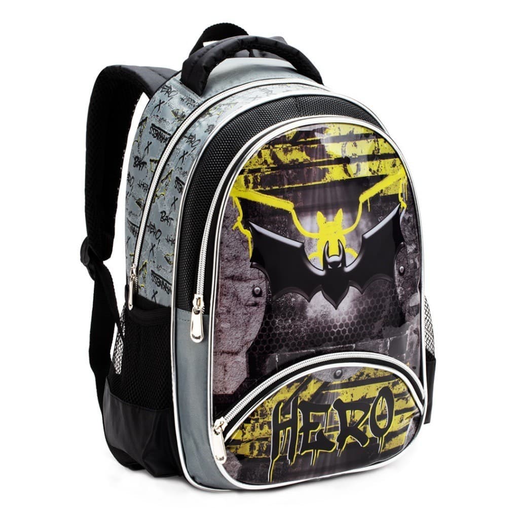 Mochila Infantil Menino Escolar Costas Super Bat Grande REFORÇADA