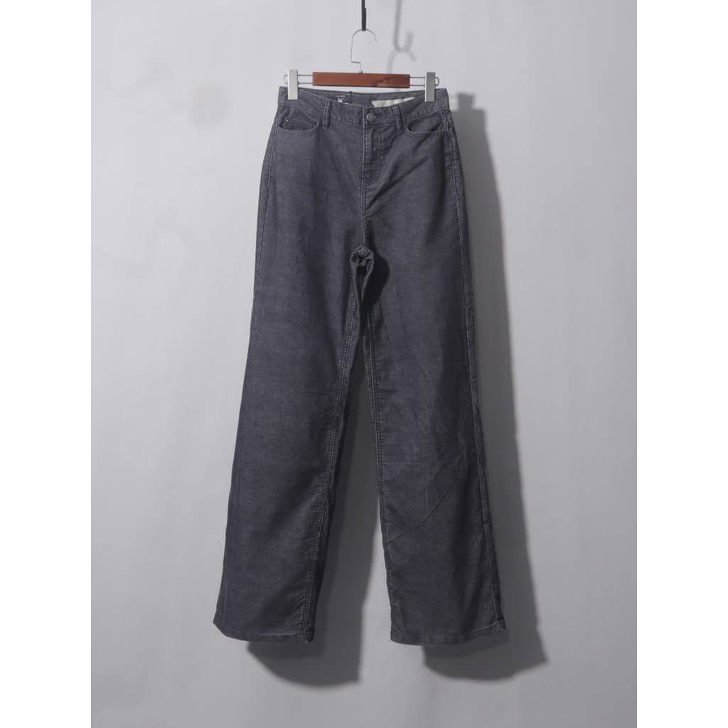 Veludo liso velo preto cinza em linha reta calças de perna larga Jeans feminino outono inverno americano Retro cintura a