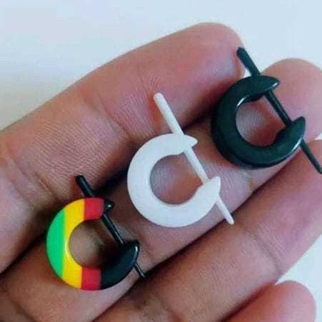 Kit 3 Brinco Argola Do Reggae  Jamaica Bob Marley Masculino Feminino