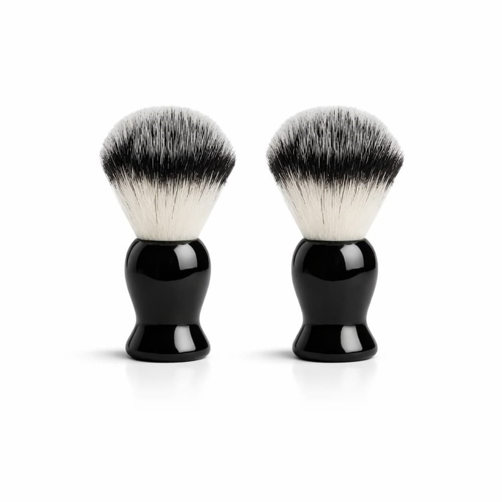 2 Pincel de Barbear Preto Profissional