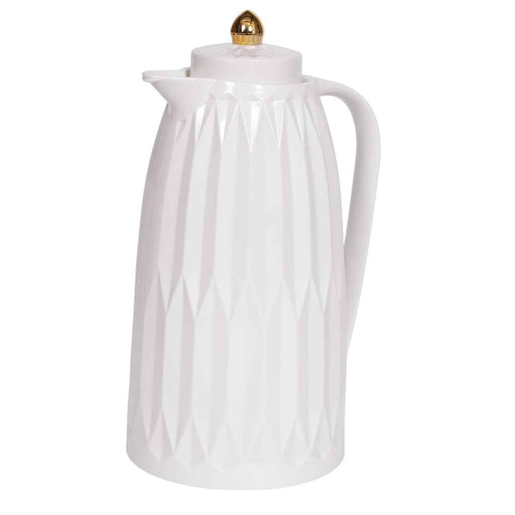 Garrafa Térmica Resistente 1Litro Jade Branca Linha Horizontal