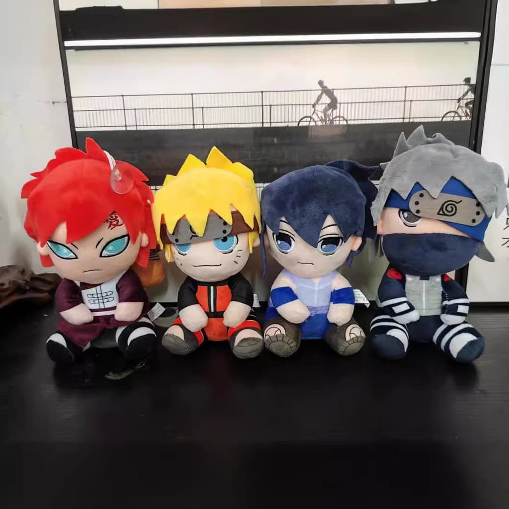 Brinquedo de pelúcia Naruto sentado, brinquedo de pelúcia Naruto Kakashi Sasuke Gaara YV7C