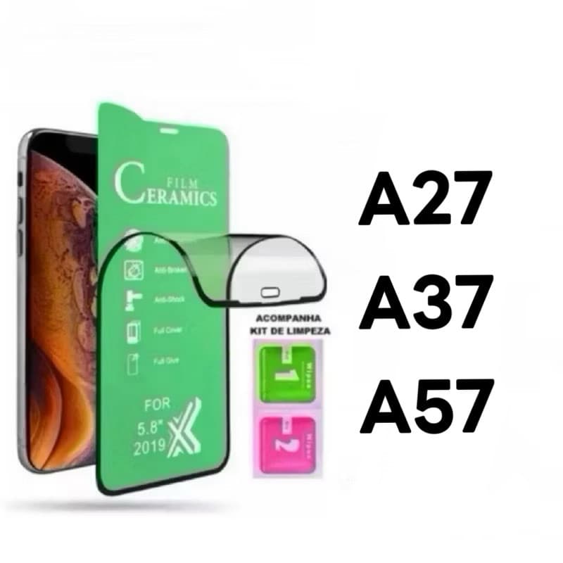 Película Cerâmica 9D 3D Gel Hidrogel Flexíve Para Samsung Galaxy A27 A37 A57