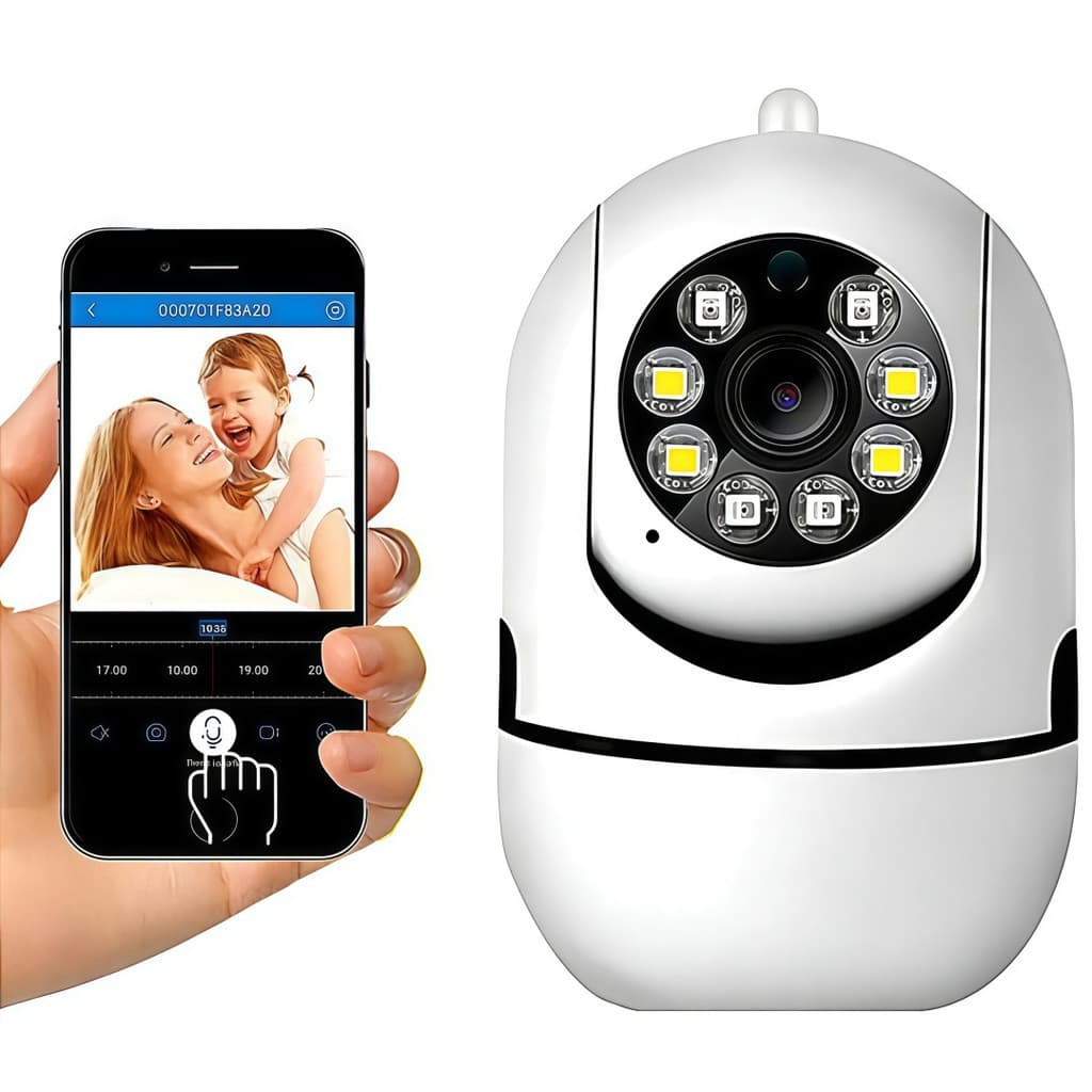 Babá Eletrônica Câmera de Segurança WiFi para Casa e Loja Instalação Fácil e Alarme Inteligente
