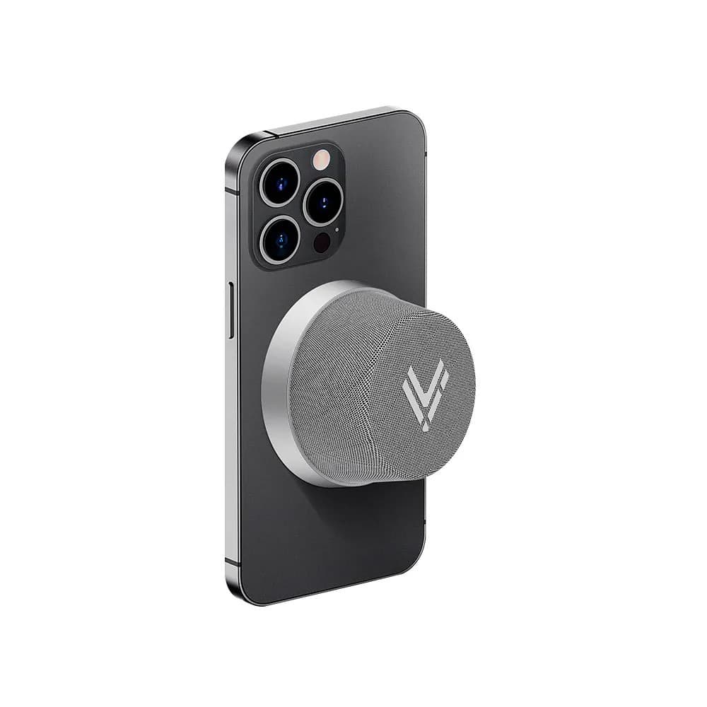 Caixa de Som Bluetooth Hi Level Magwave, Mini Speaker Magnético, Prata