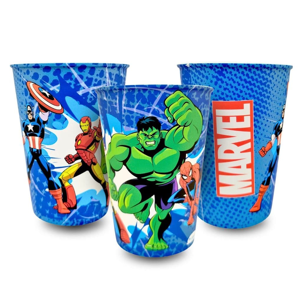 Copo Vingadores de Plástico Infantil Ideal para Base Ovo de Pascoa Original Plasutil