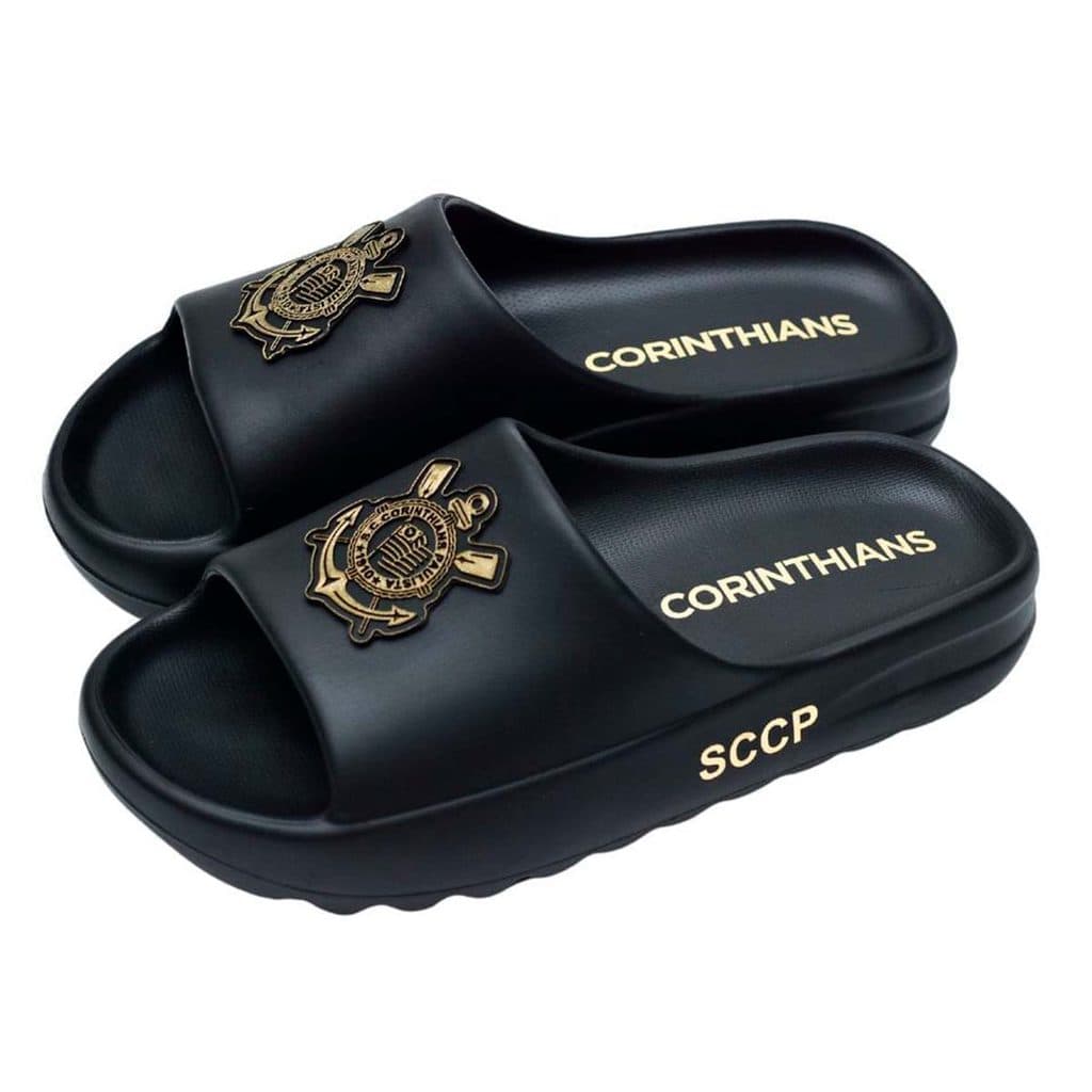Chinelo Slide Nuvem Unissex Licenciado Oficial Corinthians