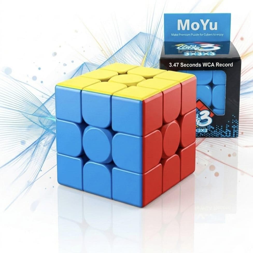 Cubo Mágico 3x3x3 Profissional Moyu Meilong Giros Leves Rápidos Cores Vibrantes Brinquedo Educativo