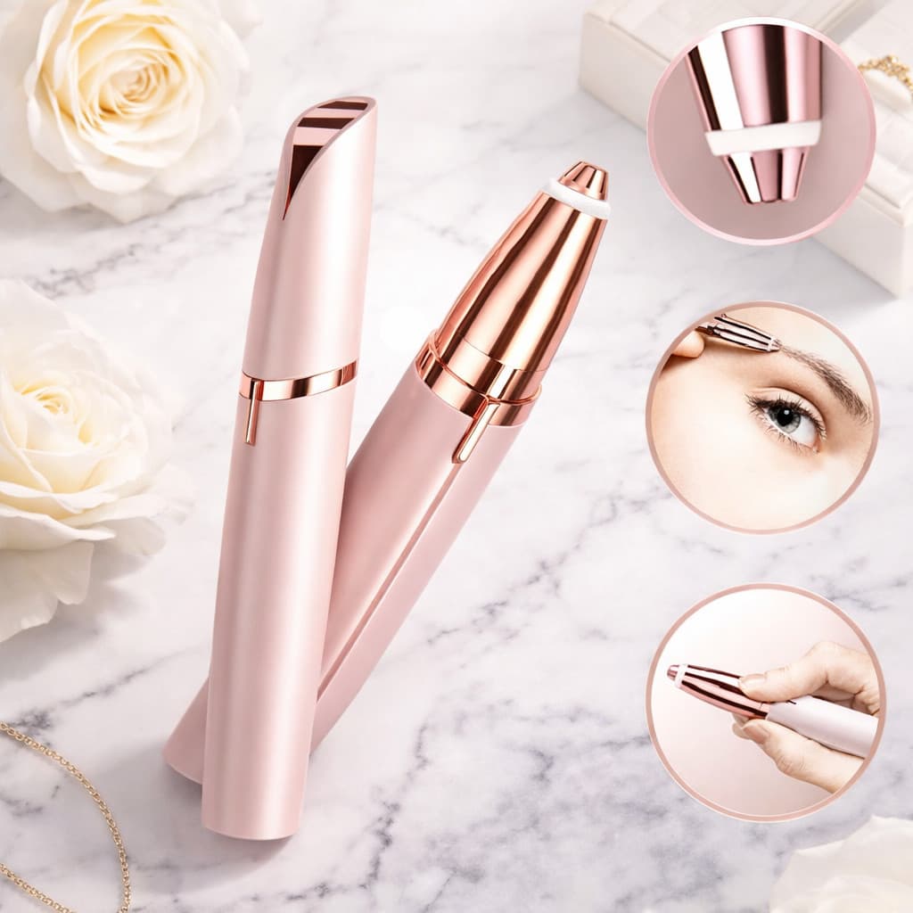Depilador Facial Feminino USB Recarregável Aparador de Sobrancelha Buço Nariz Orelha Portátil SemDor
