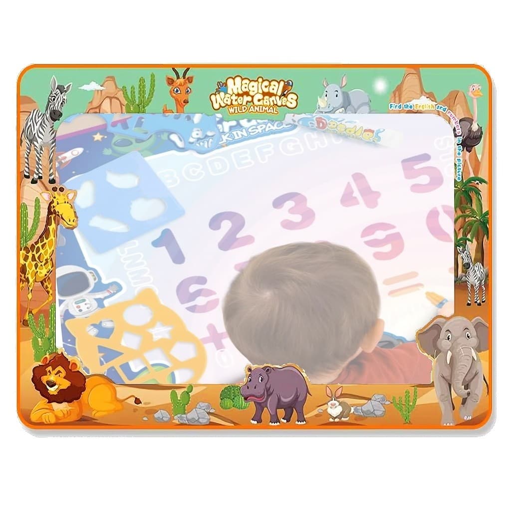 Tapete Magico De Desenho De Pintura de Água Infantil Doodle 100x150cm 3 Canetas - A834