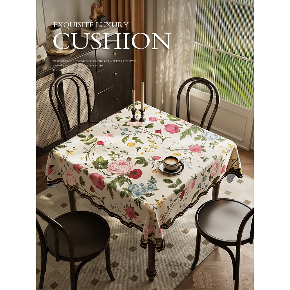 Toalha de mesa quadrada americana, tecido de linho, capa de mesa de centro, à prova d'água, Anti-escaldante, leve, luxo,
