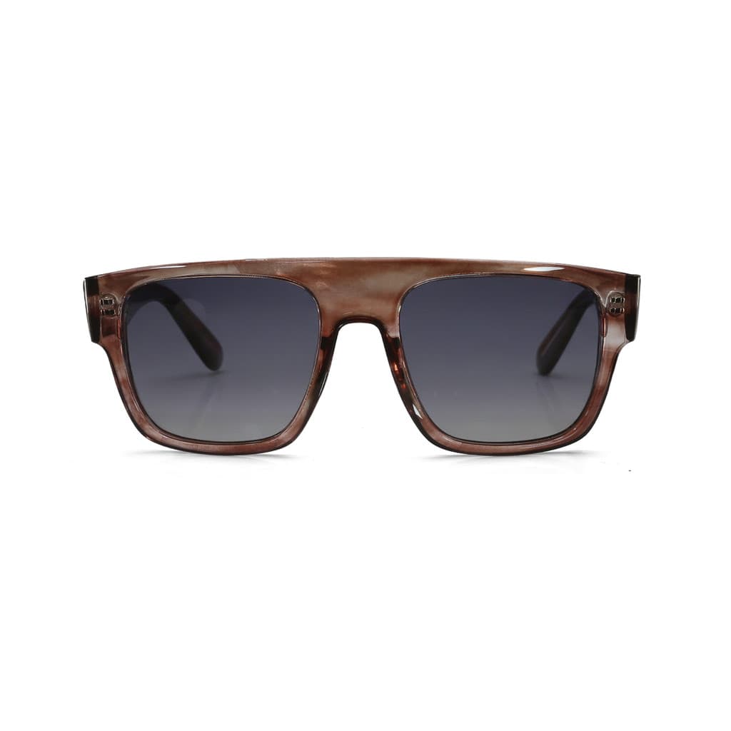 Óculos Qix Skate 07 de Sol Masculino Feminino Básico Marrom Lente Escura Plástico