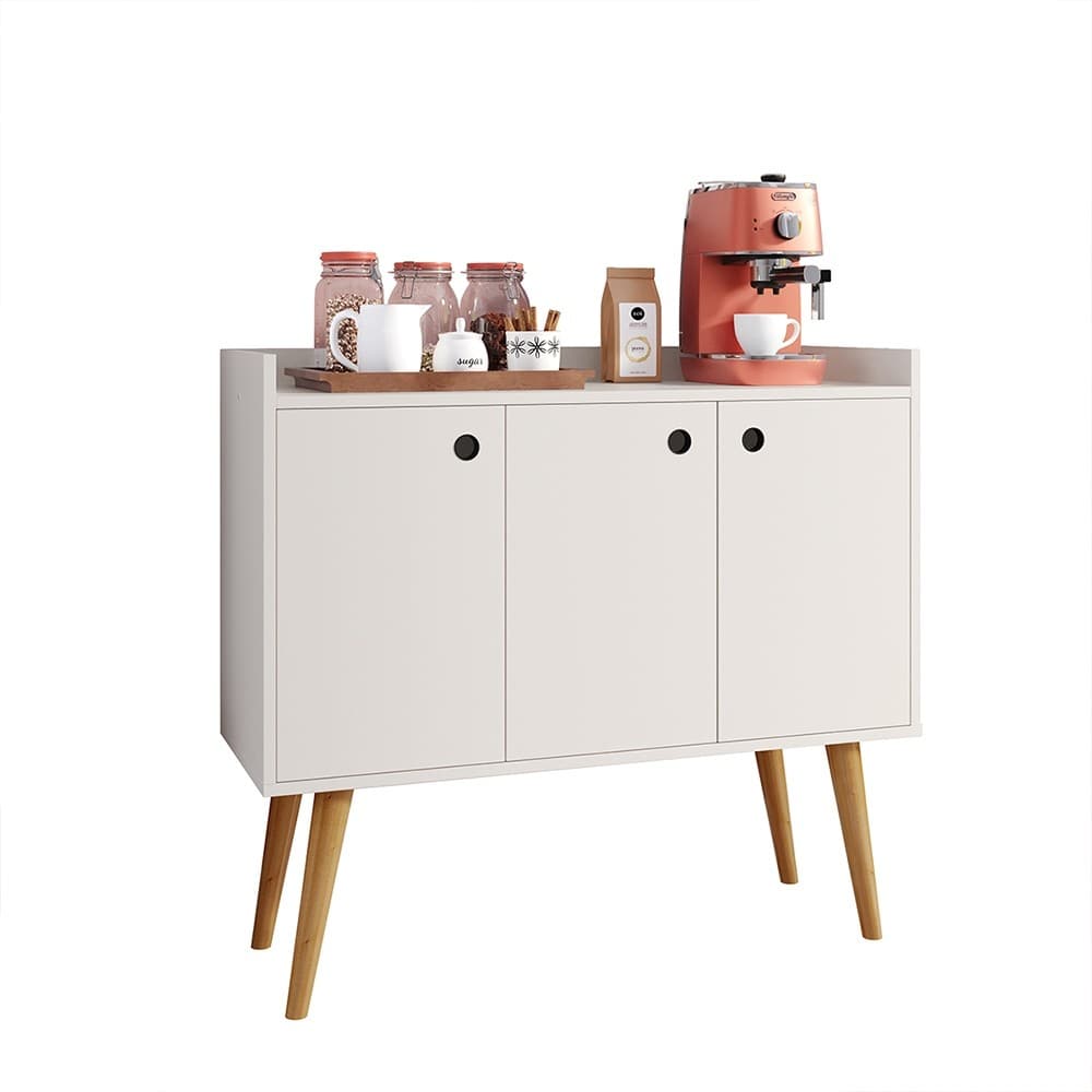 Aparador Wood Buffet Multiuso Moderno Cantinho do Café Sala Cozinha Recepção Balcão