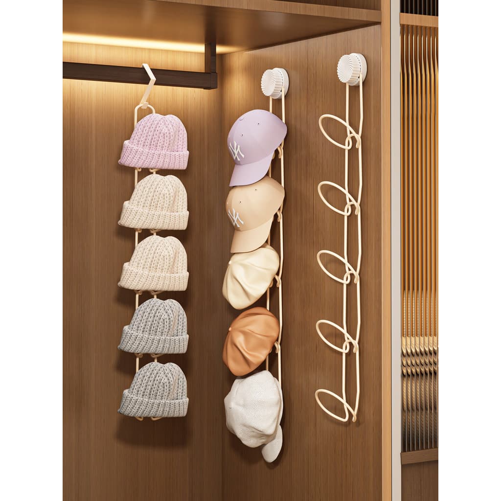 Ventosa chapéu armazenamento pendurado chapéu armazenamento ferramenta útil guarda-roupa doméstico chapéu Rack atrás da