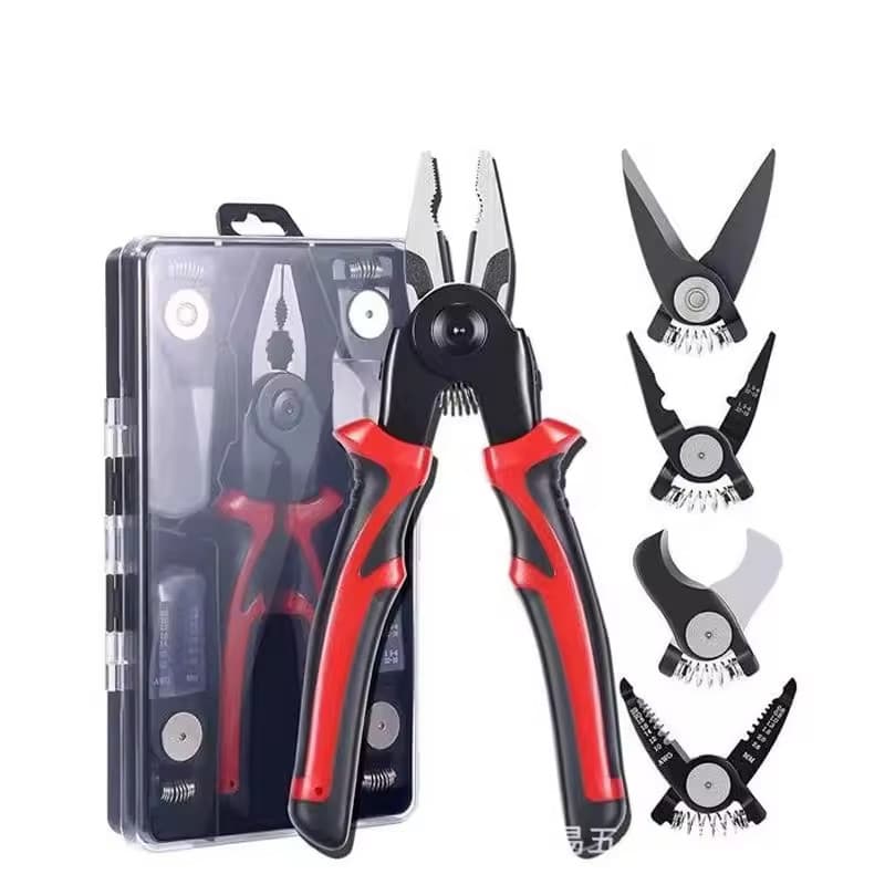 Kit Alicate 5 Em 1 Universal Desencapador Corte Cabos Fio