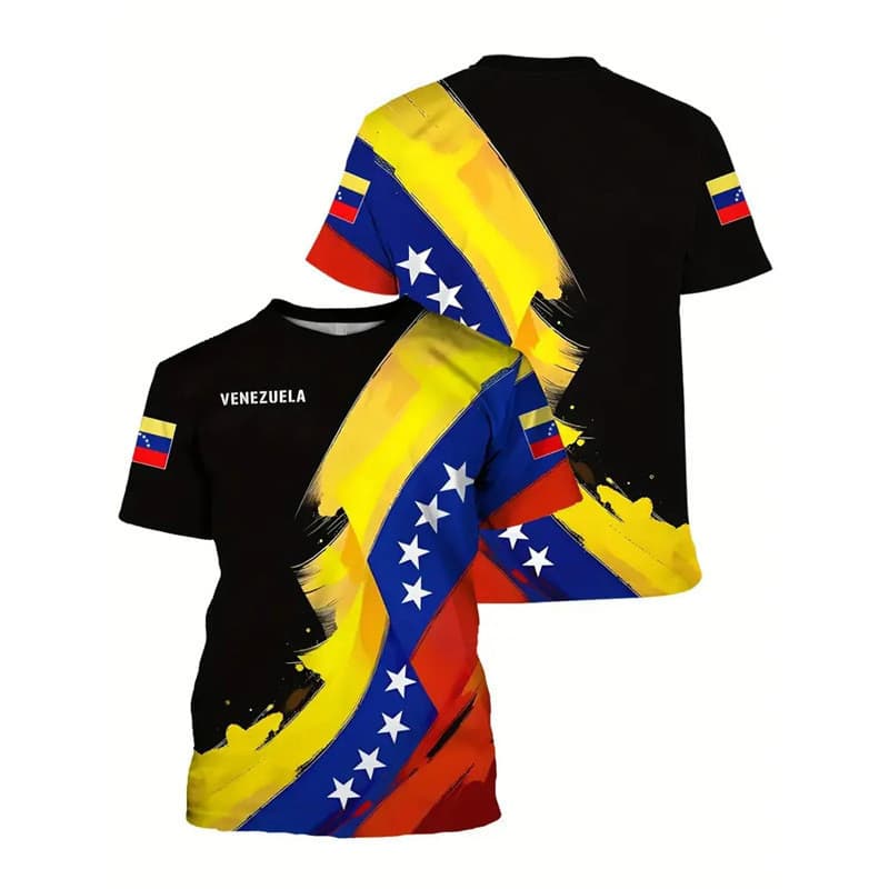 Camiseta Masculina De Manga Curta Com Estampa 3D , Gola Redonda , casual , Elegante , Adequada Para Uso Diário No Verão