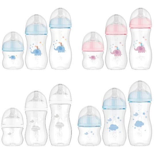 Kit 3 Mamadeiras Anticólica 120ml, 270ml e 330ml Easy  Buba