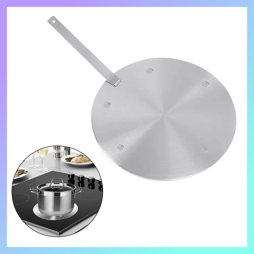 Adaptador de placa condutora térmica para fogão de indução Difusor Alça removível Placa condutora magnética Universal Ac
