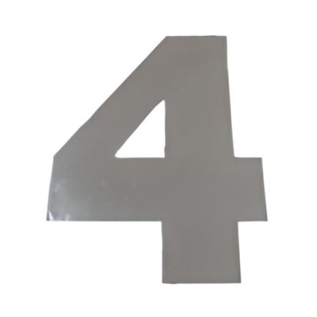 Número 4 Residencial Cromado 30 cm Extra Grande - Requinte