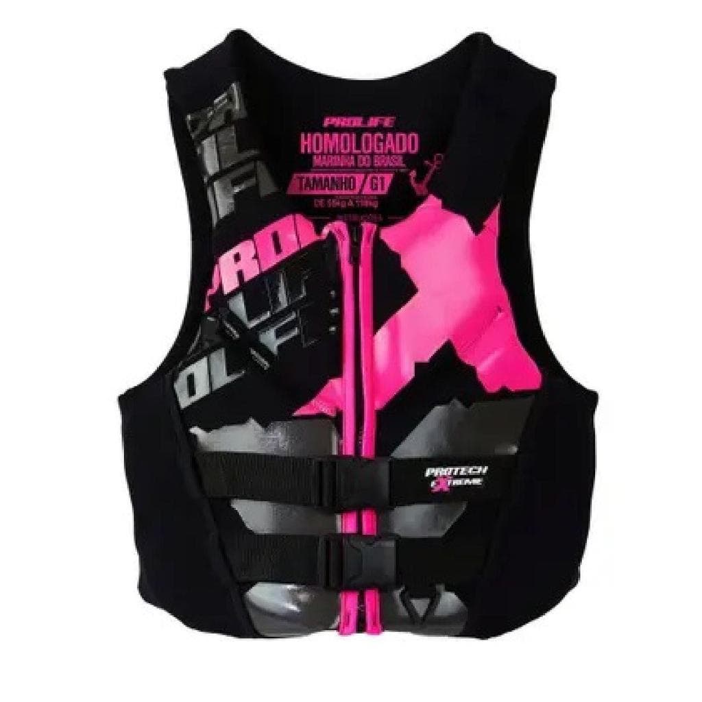 Colete Salva-Vidas Homologado Hydro Citrus  Rosa | Tamanho G2 (85 Kg A 110 Kg)