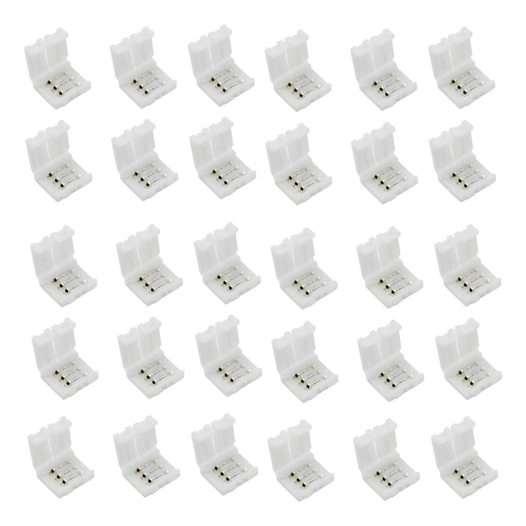 Kit 30 Conectores Fita Led 3 Vias Modelos